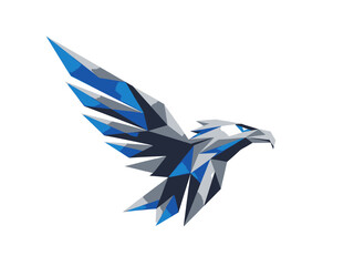 Abstract Eagle Vector Art Modern Polygonal Shapes Sharp Angles Vector Illustration