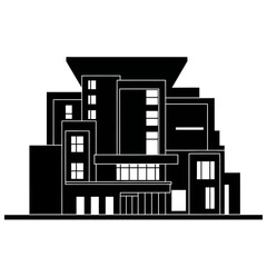 Abstract modern building vector