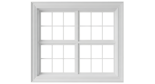 White window frame against black background clean modern architectural detail