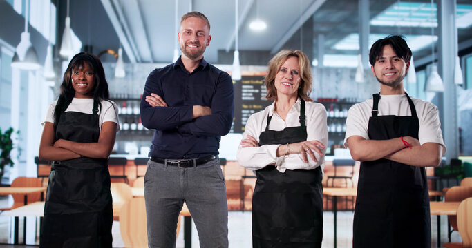 Multiracial Team Celebrates Success