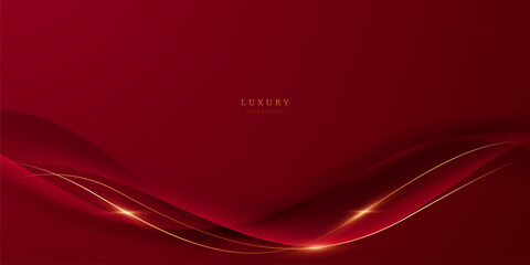 red background design With luxurious effect elements Vector illustration