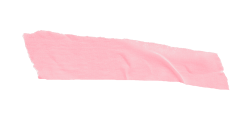 Pink masking tape, plastic scotch, on a transparent background.