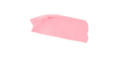 Pink masking tape, plastic scotch, on a transparent background.