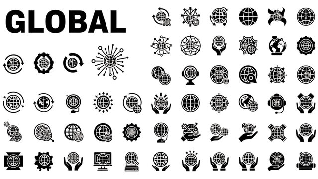 Solid vector icons collection featuring templates, layouts, flowcharts, diagrams, forms, wireframes, tables, grids, onboarding, IT support, communication, business structure, budget, and advertising.