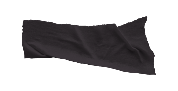 Black masking tape, plastic scotch on a transparent background.