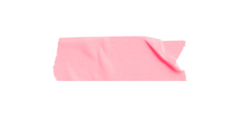 Pink masking tape, plastic scotch, on a transparent background.