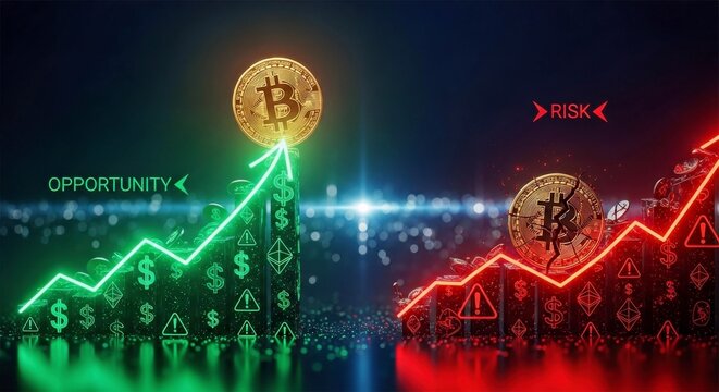 Bitcoin Cryptocurrency Volatility Risk Opportunity Green Red Market Trends