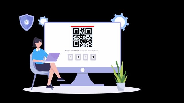 Secure Login & Authentication Process 2D Illustration Animation 