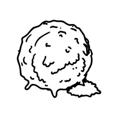 Melting Snowball Hand-Drawn Sketch
