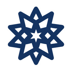 Obraz premium Abstract Star-Shaped Snowflake Vector
