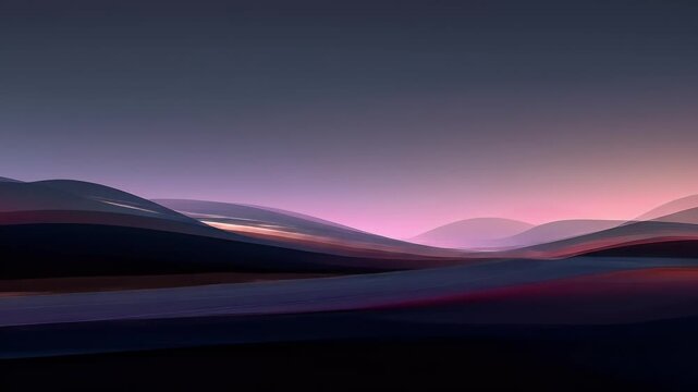 Abstract landscape, muted colors, smooth lines