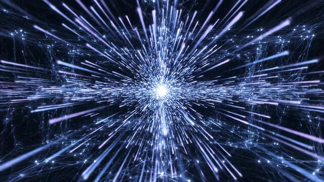 Abstract digital network data transfer light beams communication technology background - Powered by Adobe