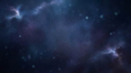 Naklejka premium Ethereal Nebula Glows in a Dark Cosmic Galaxy, Filled with Twinkling Stars and the Endless Mystery of the Universe