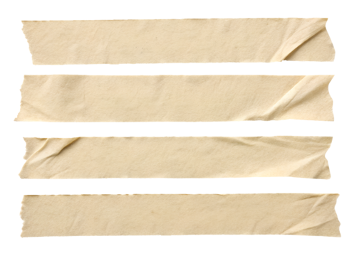 Textured Red Acrylic Paint Brush Stroke isolated on Transparent Background