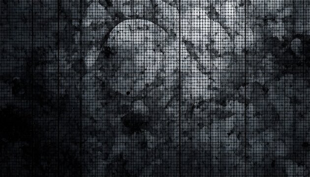 Monochrome Dark Geometric Grid Background &ndash; Modern Black Abstract Noise Texture