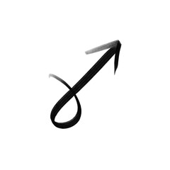 PNG hand drawn black arrow line