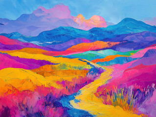 Dynamic Landscape Reflecting the Passion of Youthful Energy