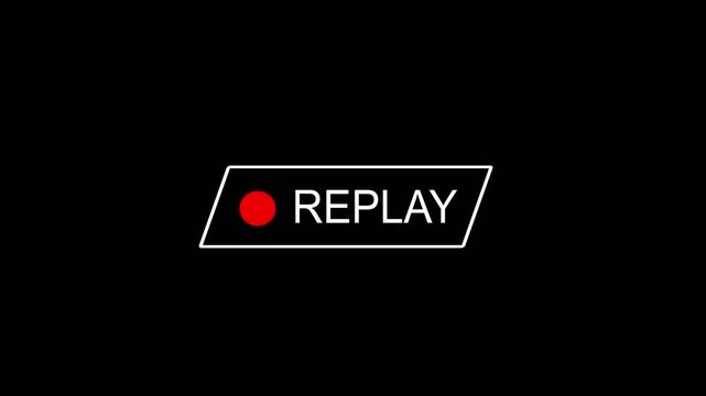 Minimalist play button icon with a circular arrow, symbolizing video replay and user interaction
