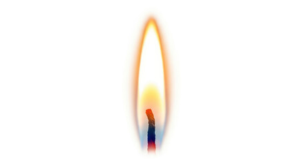 Bright candle flame PNG isolated on transparent background, warm light source for celebration and...