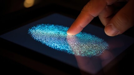 Finger scanning on tablet