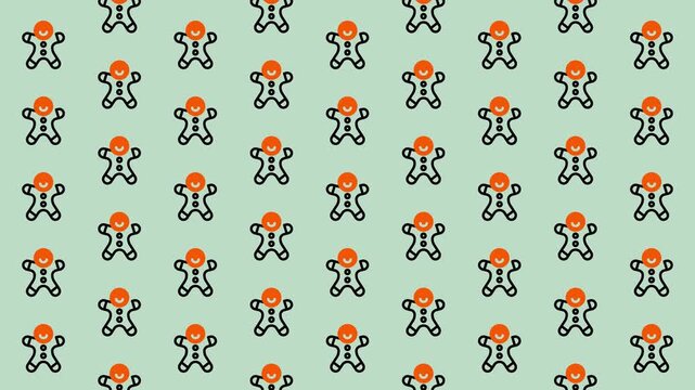 Festive Gingerbread Man Pattern - A Sweet Holiday Delight.