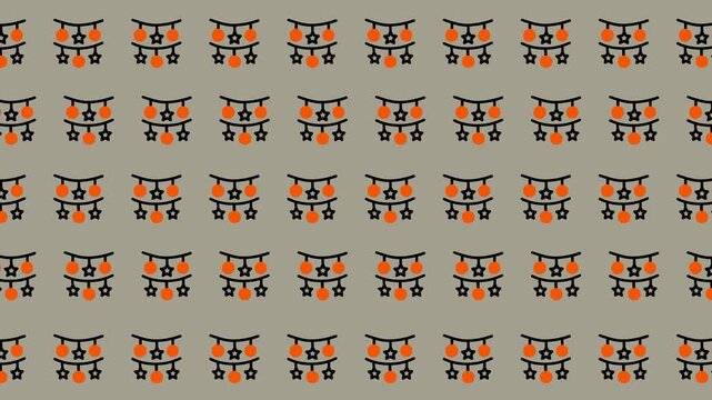 Festive Halloween Garland Pattern - A Spooky and Fun Design.