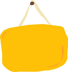 cute cartoon hand drawn cardboard hanging sign for business or shop information or memo