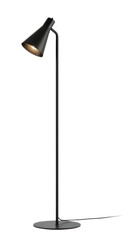 Modern black floor lamp isolated cutout PNG