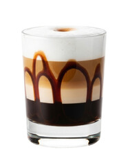 Espresso macchiato drink isolated cutout PNG