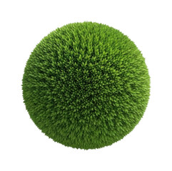 Green foliage sphere ball isolated cutout PNG