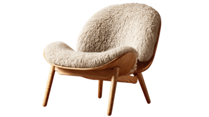 Vintage wooden chair isolated on white background, an antique piece of comfortable home furniture