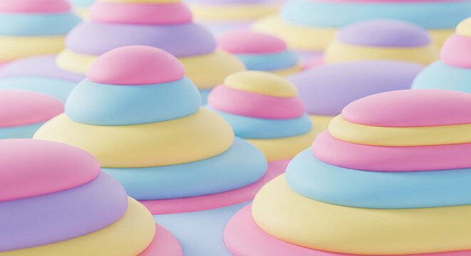 Pastel candy drops creating a playful and cheerful background, perfect for children's designs or sweet treat promotions, conveying joy and lightheartedness