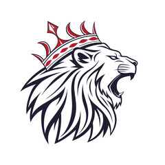 Lion head logo design