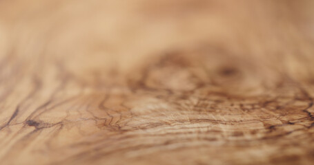 closeup of oil finished olive wood surface