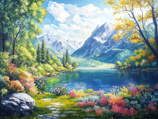 Strong Earth Scene Signifying Quiet Strength and Future Growth