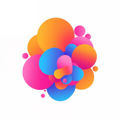 abstract colorful background with bubbles