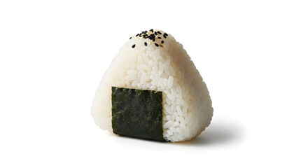 Traditional Japanese onigiri with seaweed and sesame seeds