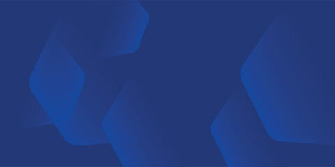 Modern abstract blue background with glowing geometric lines. Blue gradient hexagon shape design. Futuristic technology concept.