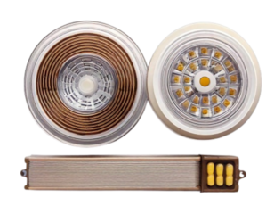 Modern LED Driving Light Pair for Road Illumination, isolated on transparent background