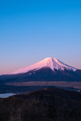 富士山　夜明け　石割山