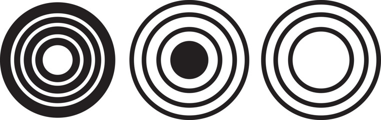 Target collection Icons  Different Vector set,Targets different shapes and color. Archery target business concept, Target goal icon  Archery target with arrow on transparent,
