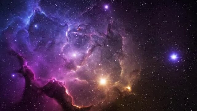 Showcasing the dynamic, ethereal dance of interstellar gas and dust within a vibrant cosmic nebula, emphasizing the beauty of stellar evolution. Wide shot