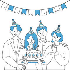 Joyful Birthday Celebration with Family and Friends