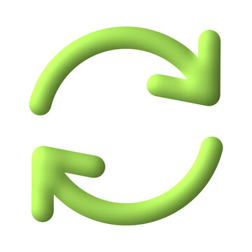 3d render of a recycling symbol