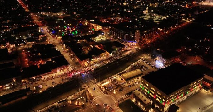  Aerial View of Front Street Wheaton Christmas Parade &ndash; November 29, 2025 Holiday Celebration&rdquo;
