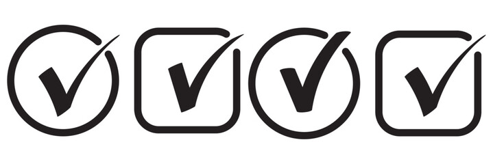 check mark icons tick symbols in green circle . Represents confirmation, approval, success, or completed tasks or status. for web, checklists, and task completion projects