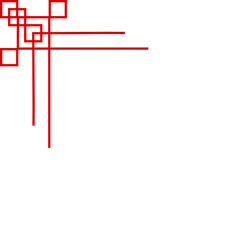 Chinese Corner Line Decoration 