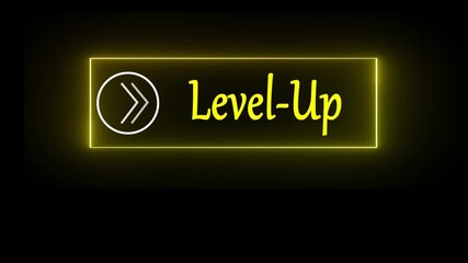 neon text level up - Powered by Adobe