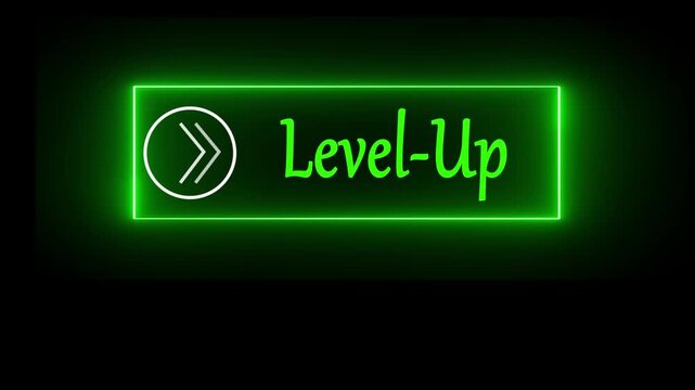 neon text level up - Powered by Adobe
