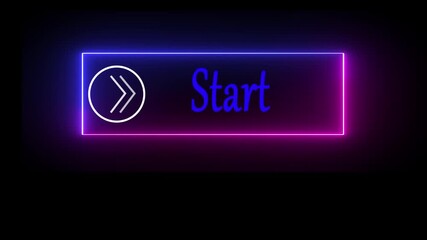 neon text start on black background - Powered by Adobe